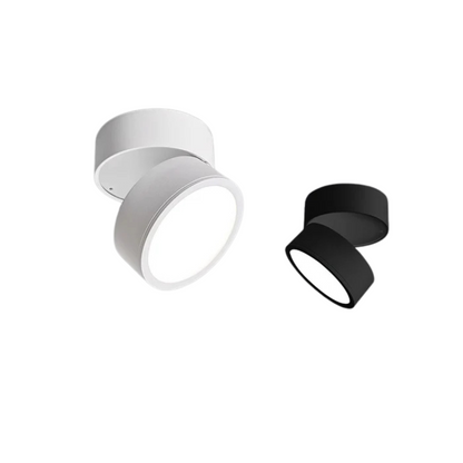 Black Aluminium Adjustable LED Surface Spotlight Ceiling Light Minimalist