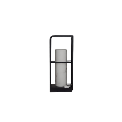 Black Aluminium Solar LED Outdoor Lantern Acrylic Garden Patio Light