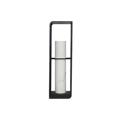 Black Aluminium Solar LED Outdoor Lantern Acrylic Garden Patio Light