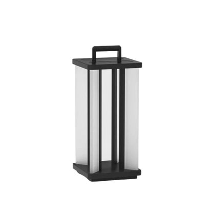 Black Lantern Solar Garden Light Cordless LED Outdoor Light