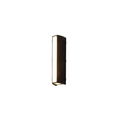 Black LED Outdoor Wall Light Rectangular Up Down Exterior Wall Sconce