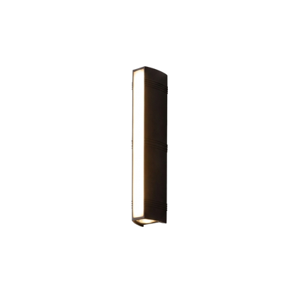 Black LED Outdoor Wall Light Rectangular Up Down Exterior Wall Sconce