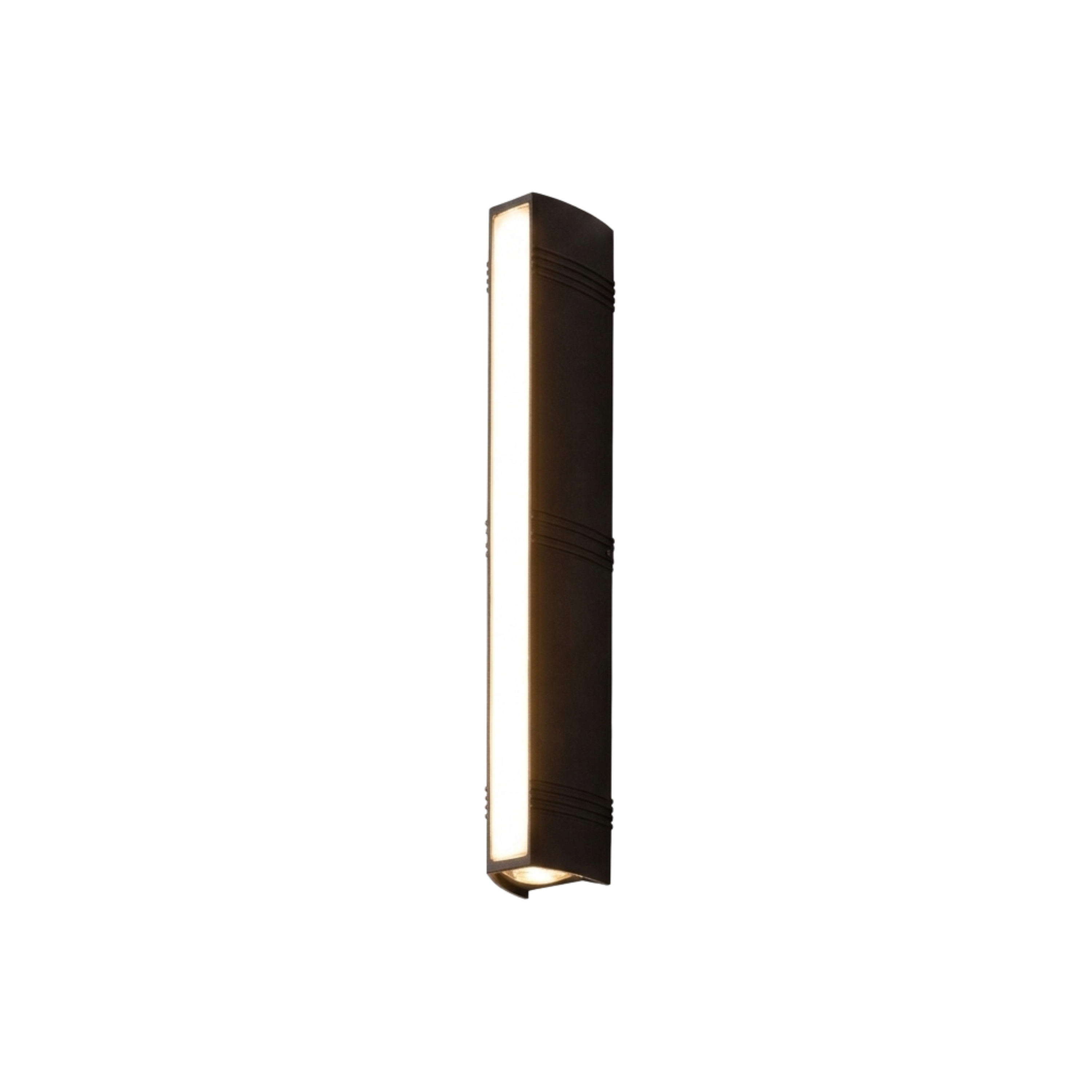 Black LED Outdoor Wall Light Rectangular Up Down Exterior Wall Sconce