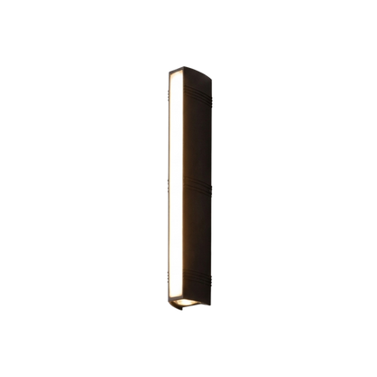 Black LED Outdoor Wall Light Rectangular Up Down Exterior Wall Sconce