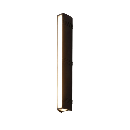 Black LED Outdoor Wall Light Rectangular Up Down Exterior Wall Sconce