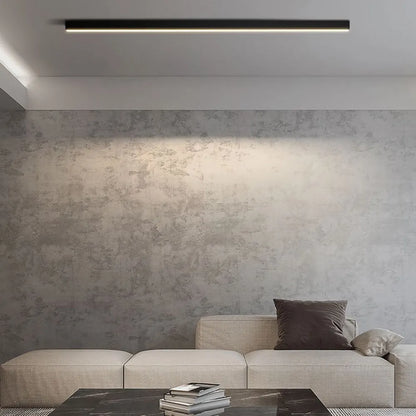 Black Linear LED Ceiling Light And Wall Light Minimalist Strip Bar