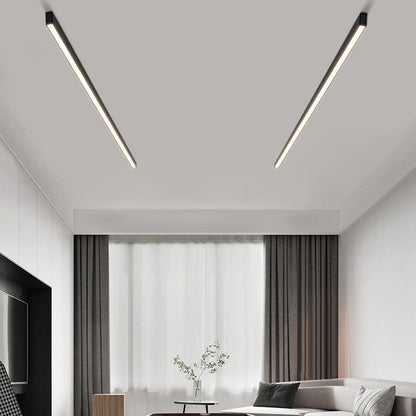 Black Linear LED Ceiling Light And Wall Light Minimalist Strip Bar