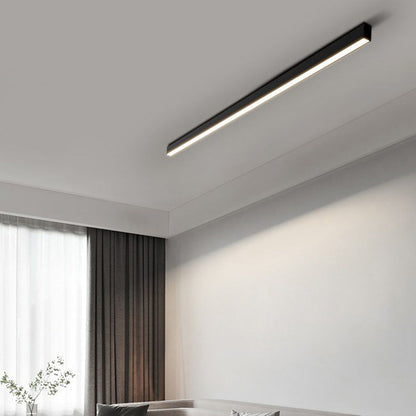 Black Linear LED Ceiling Light And Wall Light Minimalist Strip Bar