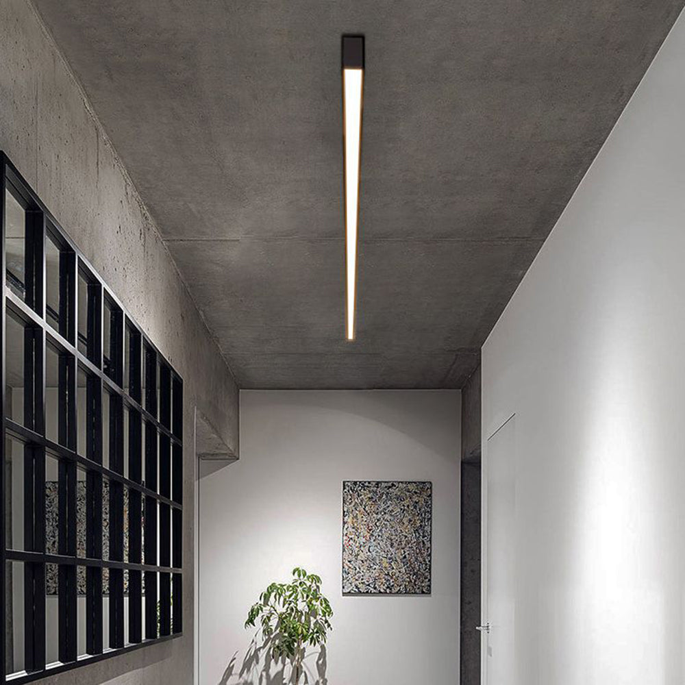 Black Linear LED Ceiling Light And Wall Light Minimalist Strip Bar