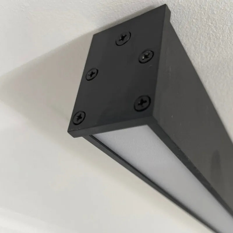 Black Linear LED Ceiling Light And Wall Light Minimalist Strip Bar