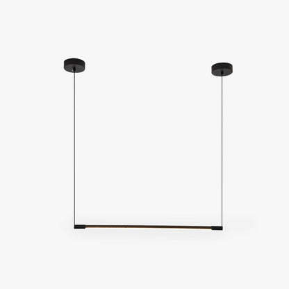 Black Linear Pendant Light Minimalist Slim LED Bar Dimmable