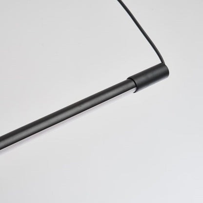 Black Linear Pendant Light Minimalist Slim LED Bar Dimmable
