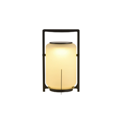 Black Solar LED Garden Lantern Freestanding Outdoor Patio Light
