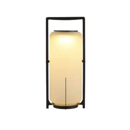 Black Solar LED Garden Lantern Freestanding Outdoor Patio Light