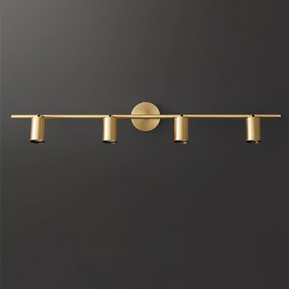 Black Twin Cylinder Adjustable Wall Spotlight Two Light Wall Light