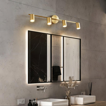 Black Twin Cylinder Adjustable Wall Spotlight Two Light Wall Light