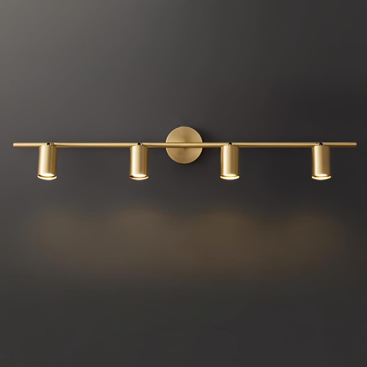 Black Twin Cylinder Adjustable Wall Spotlight Two Light Wall Light