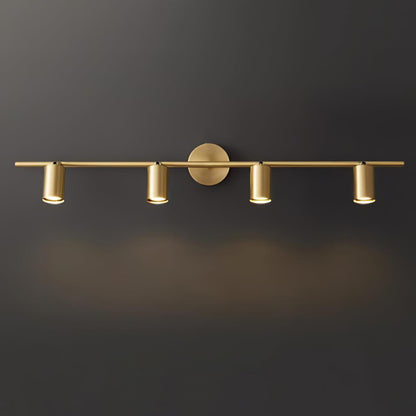 Black Twin Cylinder Adjustable Wall Spotlight Two Light Wall Light