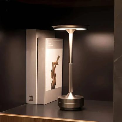 Brass Cordless Rechargeable LED Table Lamp USB Metal Bedside Lamp