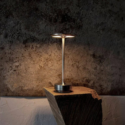 Brass Cordless Rechargeable LED Table Lamp USB Metal Bedside Lamp
