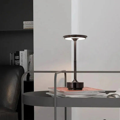 Brass Cordless Rechargeable LED Table Lamp USB Metal Bedside Lamp