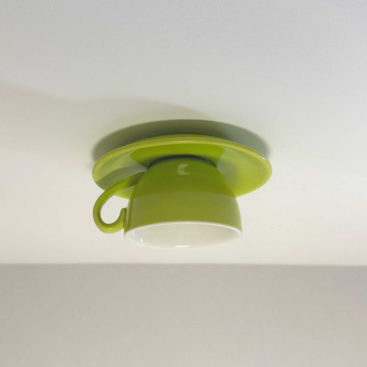 Ceramic Coffee Cup Flush Mount Ceiling Light Colourful