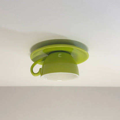 Ceramic Coffee Cup Flush Mount Ceiling Light Colourful