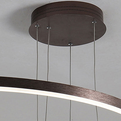Circular Ring Cluster LED Pendant Light Black Gold Coffee
