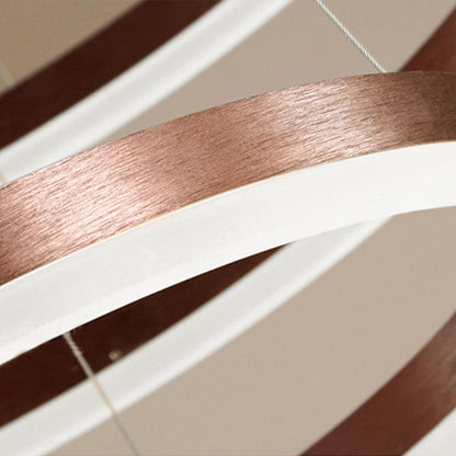 Circular Ring Cluster LED Pendant Light Black Gold Coffee