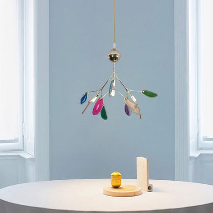 Colourful Slice Branch Chandelier Metal Ceiling Light