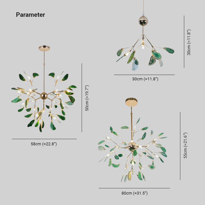Colourful Slice Branch Chandelier Metal Ceiling Light