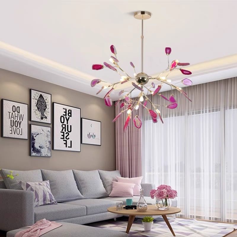 Colourful Slice Branch Chandelier Metal Ceiling Light