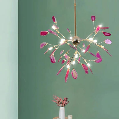 Colourful Slice Branch Chandelier Metal Ceiling Light