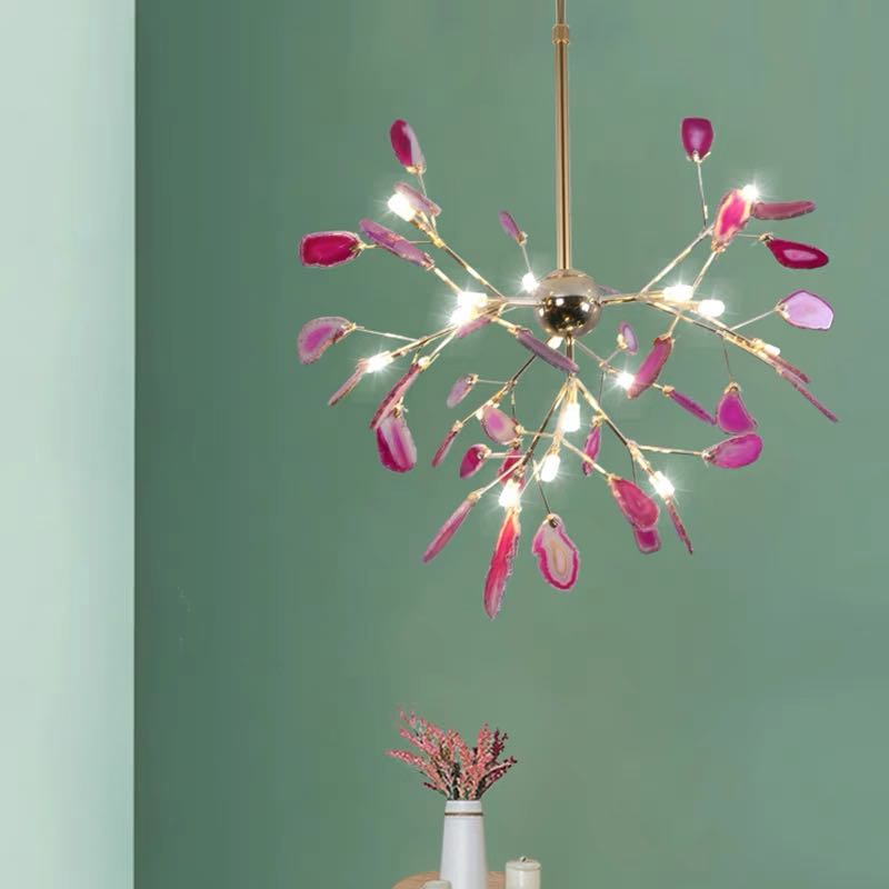 Colourful Slice Branch Chandelier Metal Ceiling Light