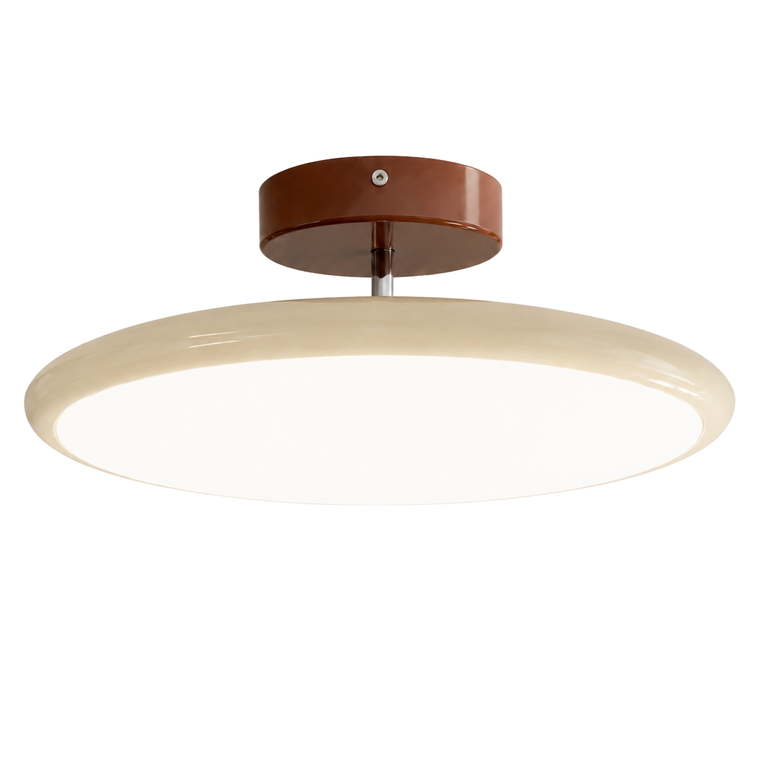 Dimmable Round Downlight Ceiling Light With Remote Control In Beige White Or Green