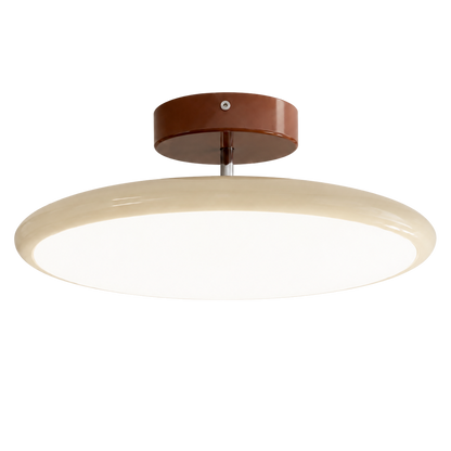 Dimmable Round Downlight Ceiling Light With Remote Control In Beige White Or Green
