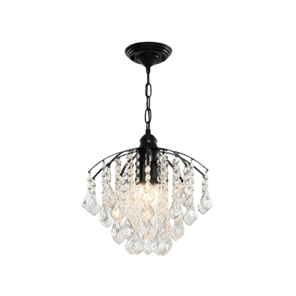Faceted Crystal Dimmable Ceiling Light Flush Mount or Pendant