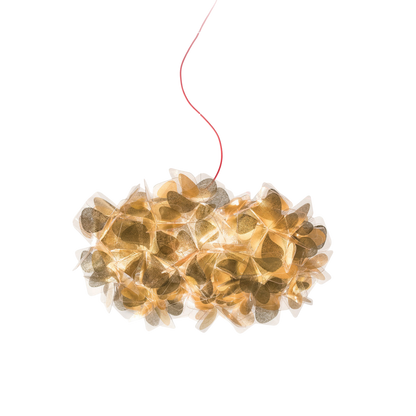 Flower Petal Cluster Pendant Light in White or Gold