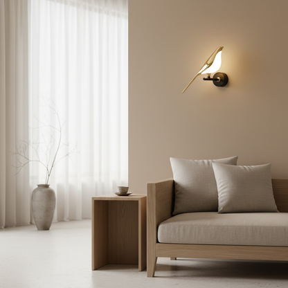 Gold Bird Silhouette Wall Light Modern Wall Sconce