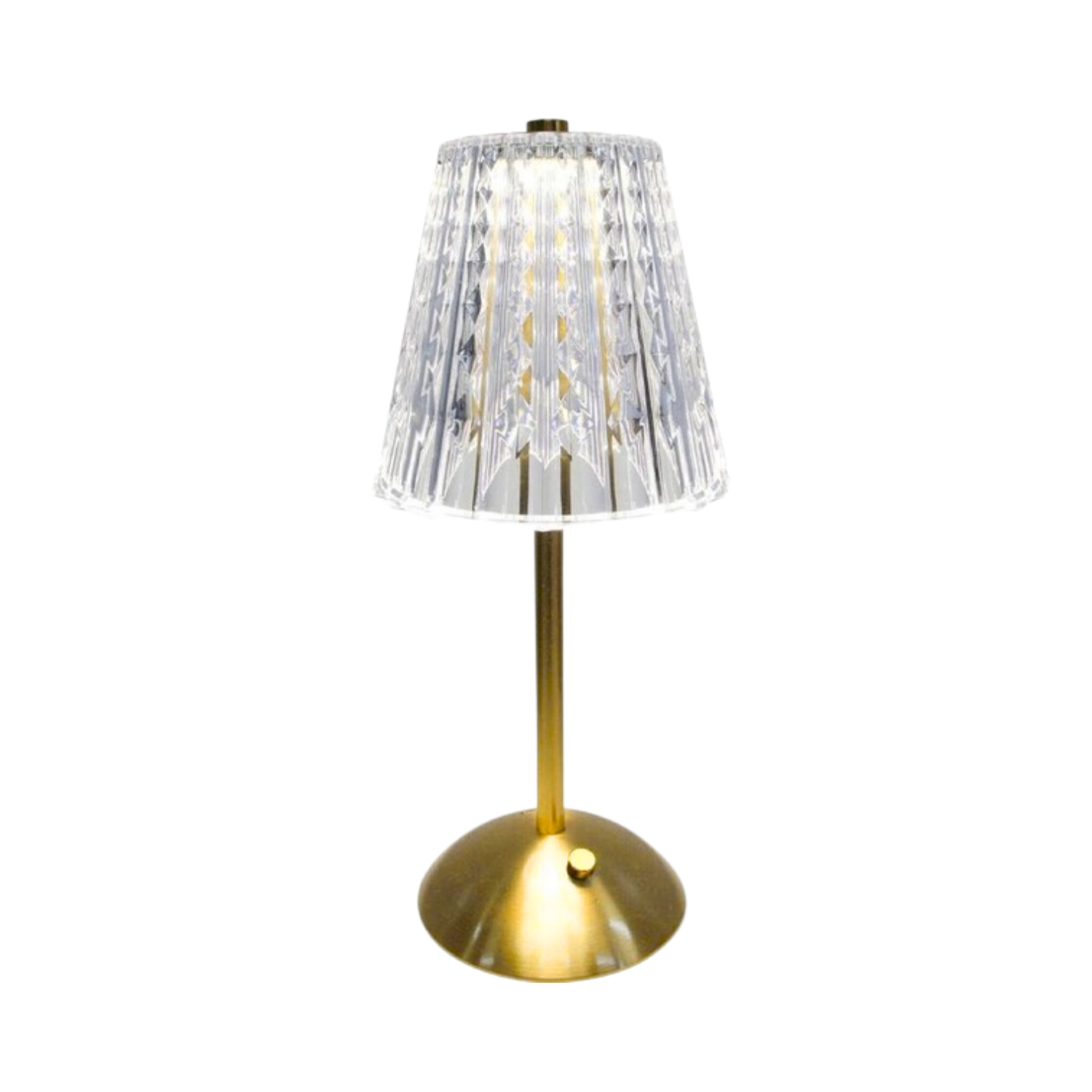 Gold Crystal Effect Cordless LED Table Lamp USB Rechargeable Touch Lamp