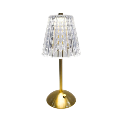 Gold Crystal Effect Cordless LED Table Lamp USB Rechargeable Touch Lamp