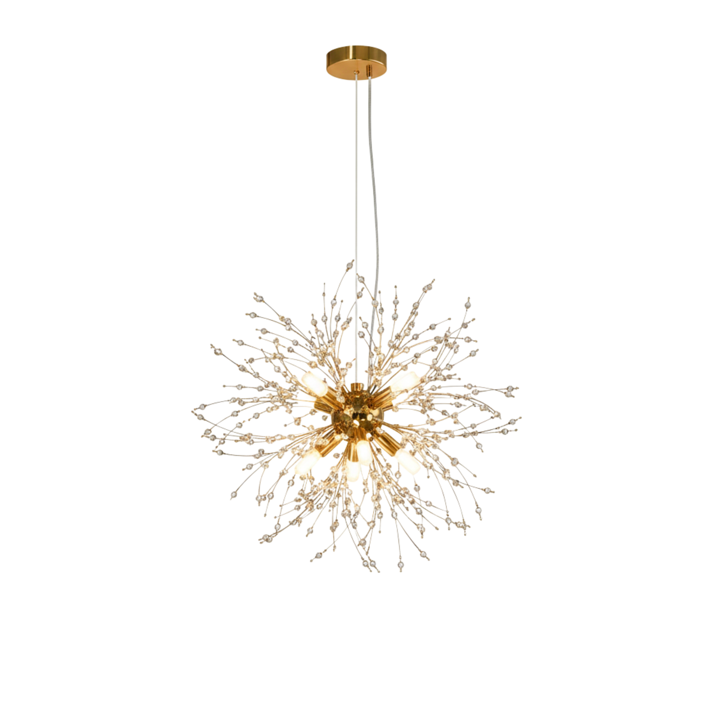 Gold Crystal Sputnik Firework Chandelier Pendant Ceiling Light