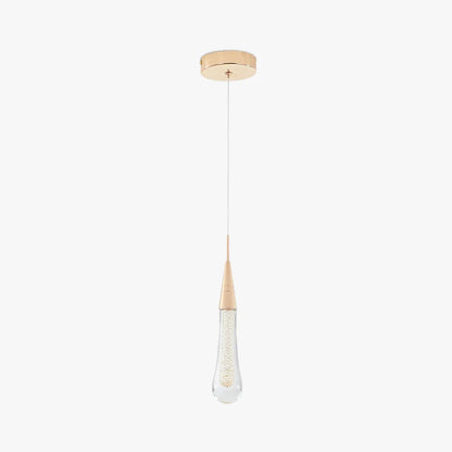 Gold Crystal Water Drop Pendant Light