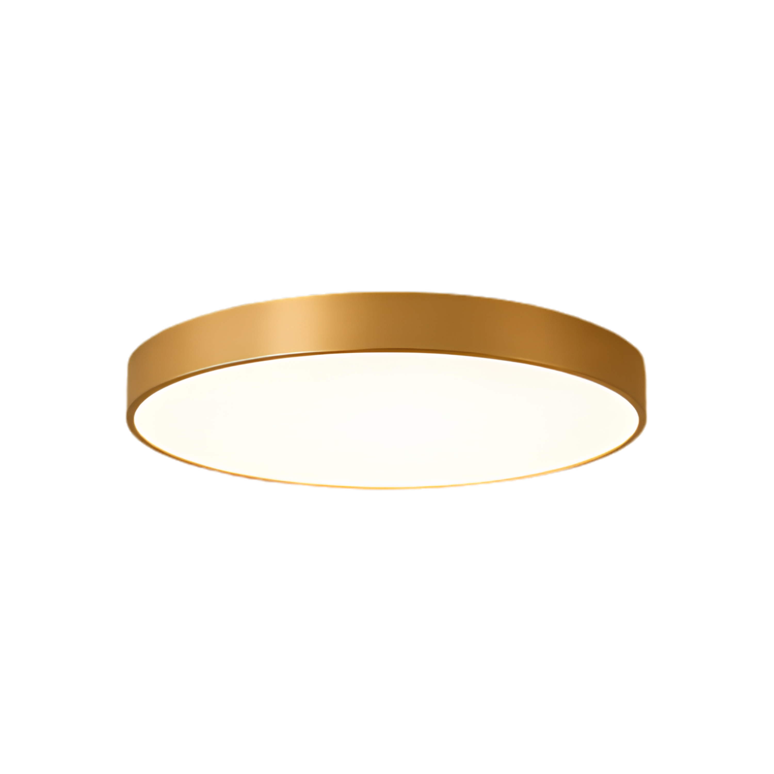 Gold Round Slim Profile LED Flush Mount Ceiling Light
