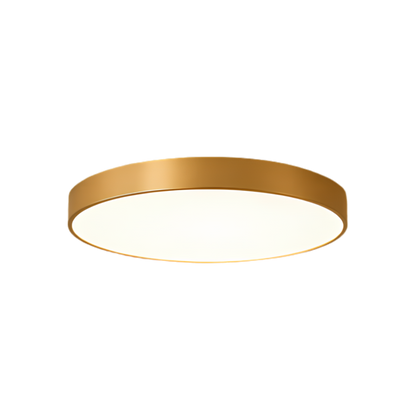 Gold Round Slim Profile LED Flush Mount Ceiling Light