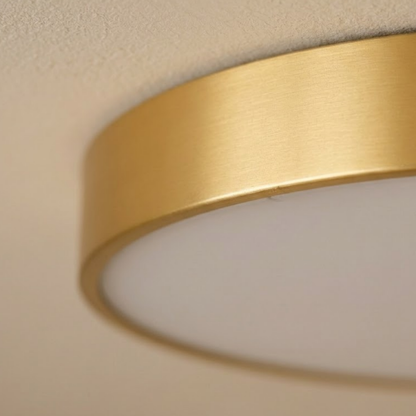 Gold Round Slim Profile LED Flush Mount Ceiling Light