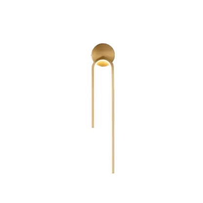Gold Vertical Loop LED Wall Sconce Modern Indoor Wall Light