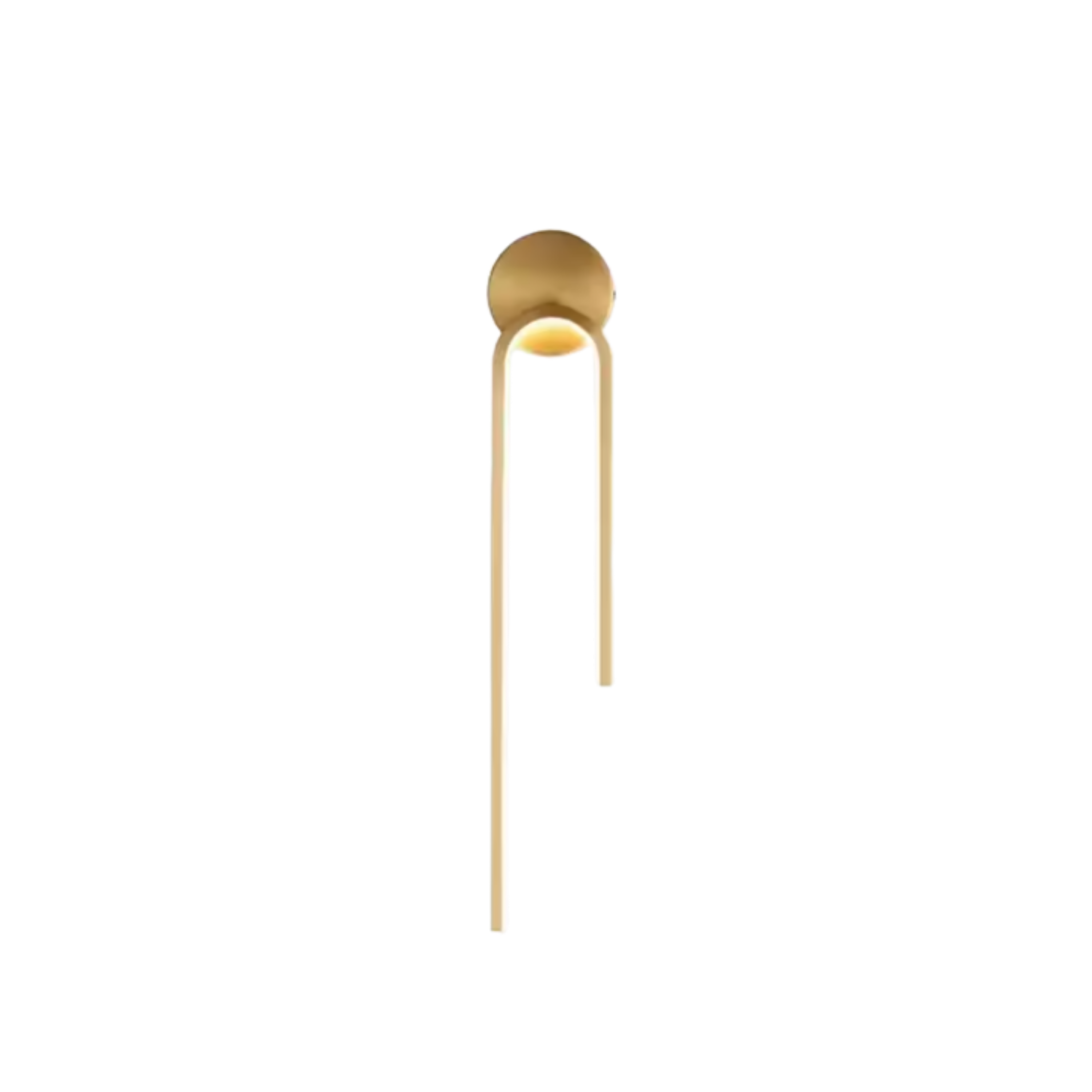 Gold Vertical Loop LED Wall Sconce Modern Indoor Wall Light