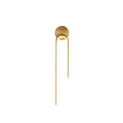 Gold Vertical Loop LED Wall Sconce Modern Indoor Wall Light