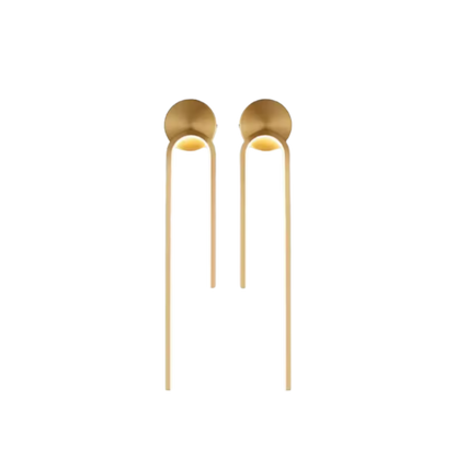 Gold Vertical Loop LED Wall Sconce Modern Indoor Wall Light